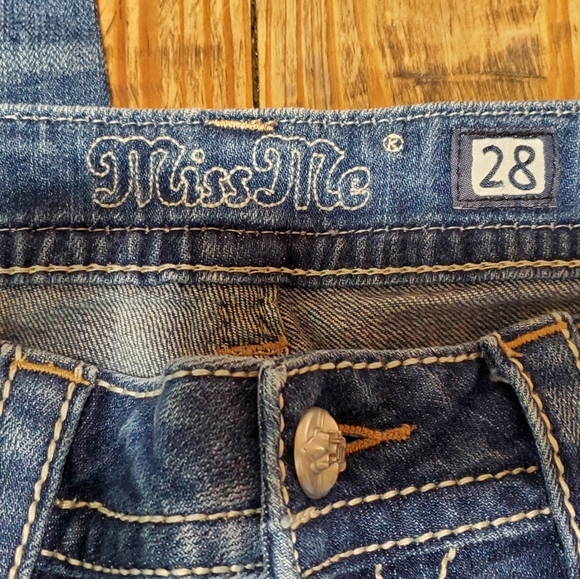 Miss Me Bluejeans 28 Straight Cut Inseam 33.5" - Picture 3 of 7